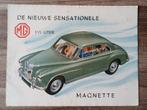 MG Magnette brochure uit 1955, Ophalen of Verzenden, Gelezen, Overige merken