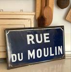 Emaille oud Frans straatnaambord RUE DU MOULIN, Verzenden