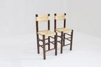 Set Vintage Italiaanse houten bar krukken, Huis en Inrichting, Barkrukken, Ophalen, Gebruikt, 90 cm of meer, Hout