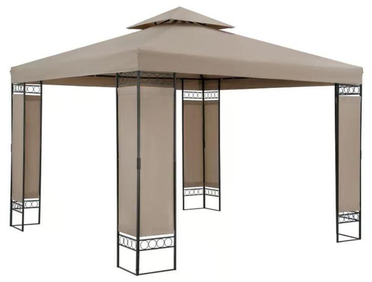 Paviljoen 3x3, partytent prieel taupe GRATIS BEZORGD!, Tuin en Terras, Partytenten, Nieuw, Paviljoen, 2 meter of meer, Minder dan 5 meter