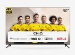 CHIQ 50 Inch Smart Android TV 4K UHD, Audio, Tv en Foto, Televisies, 100 cm of meer, Zo goed als nieuw, Toshiba, Ophalen