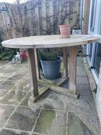 Teak houten rond tafel diameter 120 cm, Tuin en Terras, Ophalen, Gebruikt, Rond, Teakhout