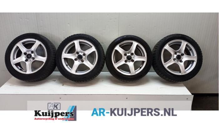 Sportvelgenset + banden van een Smart Forfour, Auto-onderdelen, Banden en Velgen, Personenwagen, Gebruikt