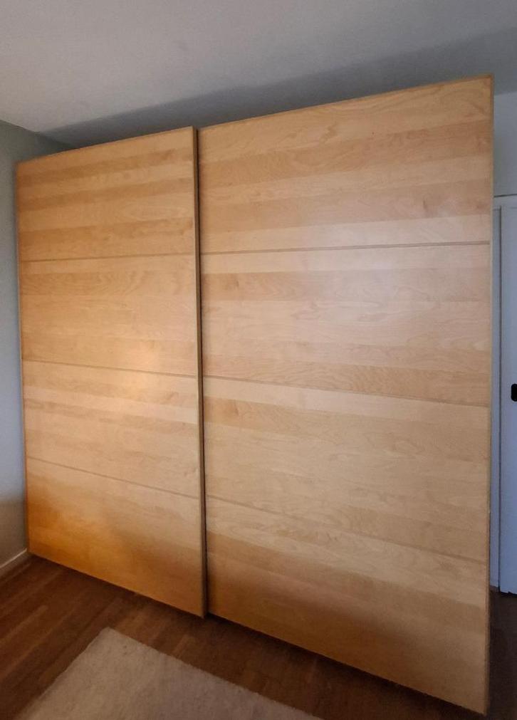 IKEA PAX Kledingkast – Houtkleur, Huis en Inrichting, Kasten | Kledingkasten, Gebruikt, 200 cm of meer, 200 cm of meer, 50 tot 75 cm