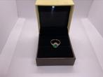 Ring goude jet diamanten en smaragd, Sieraden, Tassen en Uiterlijk, Ringen, Ophalen of Verzenden, Nieuw, Goud, Dame
