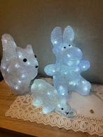 Setvan3kerst dierenmet led verlichting, Diversen, Kerst, Ophalen of Verzenden, Zo goed als nieuw