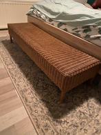 Vintage Rotan Bankje - Mooi voor Hal of Slaapkamer, Huis en Inrichting, Banken | Voetenbanken en Poefen, Ophalen, Gebruikt, 100 tot 125 cm