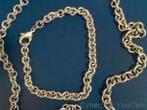 12908-8 Jasseron Ketting + Eventueel Bijpassend Armband, Sieraden, Tassen en Uiterlijk, Ophalen of Verzenden, Zo goed als nieuw