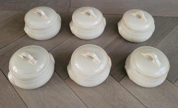 Keramische soepkommen met deksel  / 6 stuks – ZGAN beschikbaar voor biedingen