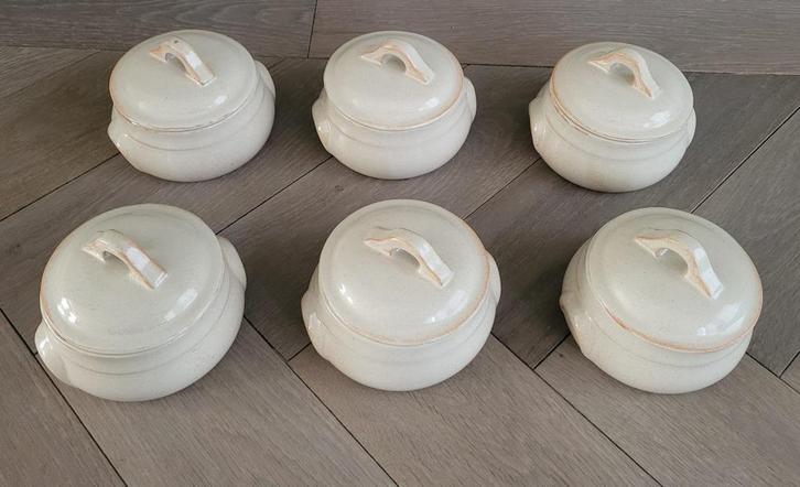 Keramische soepkommen met deksel  / 6 stuks – ZGAN, Huis en Inrichting, Keuken | Servies, Zo goed als nieuw, Kop(pen) en/of Schotel(s)