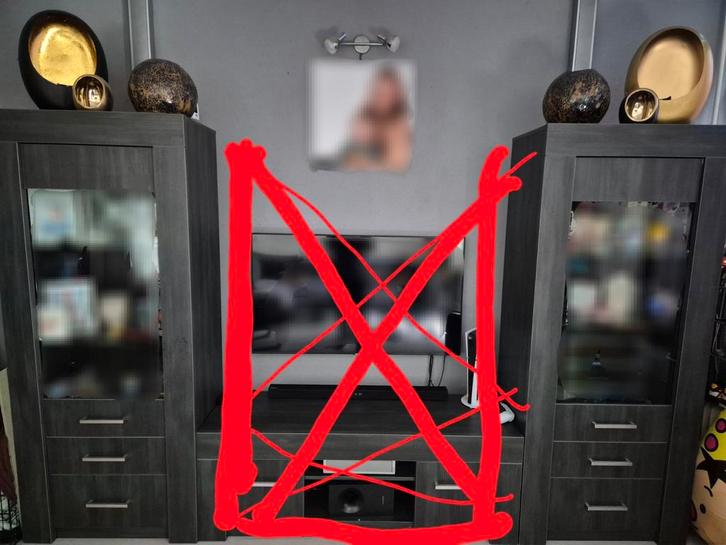 2 Vitrinen kasten + salon tafel Antriciet €60,- VASTE PRIJS!, Huis en Inrichting, Kasten | Overige, Zo goed als nieuw, Ophalen