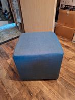Poef Petrol Blauw/Groen, Huis en Inrichting, Banken | Voetenbanken en Poefen, Ophalen, Gebruikt, 50 tot 75 cm, Vierkant