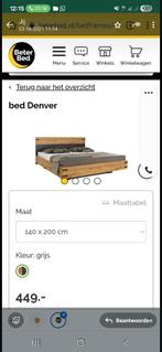 Industrieel bed 140 x 200, Huis en Inrichting, Slaapkamer | Bedden, Ophalen, Gebruikt, Zwart, 140 cm