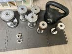dumbbells (divers)  + kettlebell 20 kg, Sport en Fitness, Ophalen, Gebruikt, Kettlebell