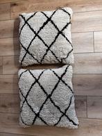 2 Nieuwe by boo kussens creme met zwart, Huis en Inrichting, Woonaccessoires | Kussens, Ophalen of Verzenden, Nieuw, Zwart, Vierkant