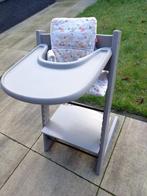 Stokke Tripp Trapp stoel, met tafelblad + babyset + kussens, Ophalen, Gebruikt, Meegroeistoel, Stoelverkleiner