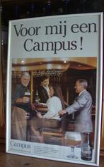 CAMPUS BIER REKLAME, Verzamelen, Biermerken, Ophalen of Verzenden, Reclamebord, Plaat of Schild, Overige merken