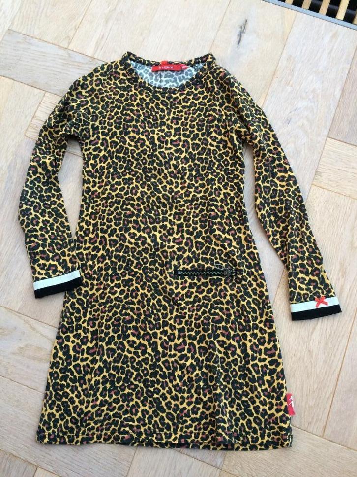 Gaaf nog erg net luipaarprint jurkje van Br@nd mt 122/128, Kinderen en Baby's, Kinderkleding | Maat 122, Gebruikt, Meisje, Jurk of Rok