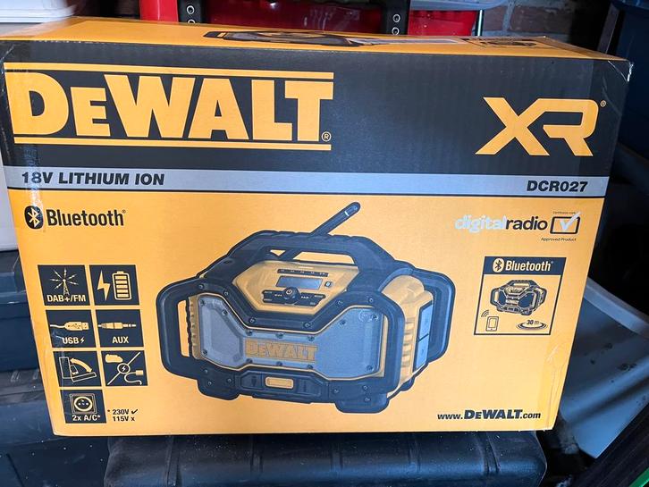 DeWalt DCR027 bouwradio - FM, DAB+, BLUETOOTH - acculader, Doe-het-zelf en Verbouw, Overige Doe-het-zelf en Verbouw, Nieuw, Ophalen