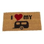 I LOVE My Caravan deurmat € 8.95, Www.kampeerkoopje.nl, Info@kampeerkoopje.nl, Nieuw, Ophalen of Verzenden