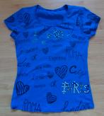 Kobaltblauw t-shirt met "parels en glitters" maat 36/38, Kleding | Dames, T-shirts, Blauw, Ophalen of Verzenden, Zo goed als nieuw