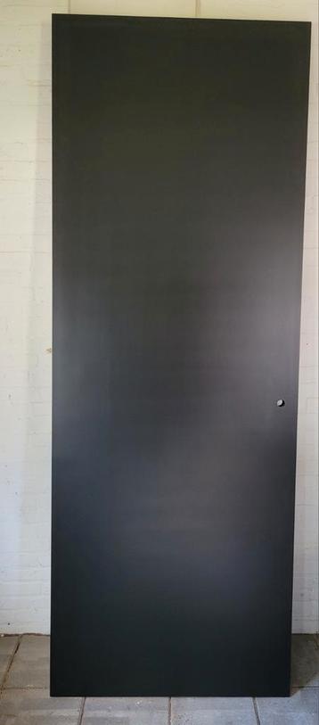 Opdekdeur zwart 232 x 86 cm beschikbaar voor biedingen