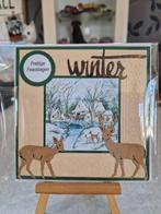 Kaartje kerst paard en wagen/hertjes in de sneeuw, Ophalen of Verzenden, Nieuw, Kerst