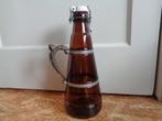 BRUINE 2L BIERFLES  BEUGELSLUITING G kroontje, Antiek en Kunst, Antiek | Glas en Kristal, Ophalen