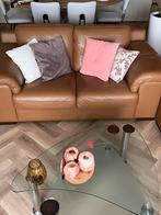 Cognac leren bank - 175cm - Goede conditie!, Huis en Inrichting, Banken | Bankstellen, Ophalen, Gebruikt, 100 tot 125 cm, 150 tot 200 cm