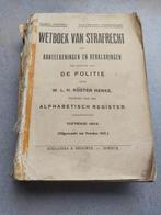 Oud Wetboek van Strafrecht (1927), Boeken, Gelezen, W. L. H. Köster Henke, Niet van toepassing, Ophalen of Verzenden