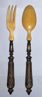 Antiek zilveren salade bestek, zilversmid Victor Boivin, Ophalen of Verzenden