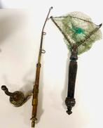Antieke hengel en schepnet koper, Antiek en Kunst, Ophalen of Verzenden