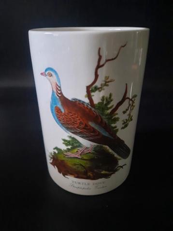 Portmeirion cilindervaas met duif-afbeelding (zomertortel) beschikbaar voor biedingen