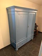 Blauwe houten kast met lades: mooie landelijke stijl, Antiek en Kunst, Ophalen