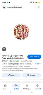 Pandora bedel Madelief rose, Sieraden, Tassen en Uiterlijk, Bedels, Pandora, Ophalen of Verzenden, Zo goed als nieuw, 1 bedel