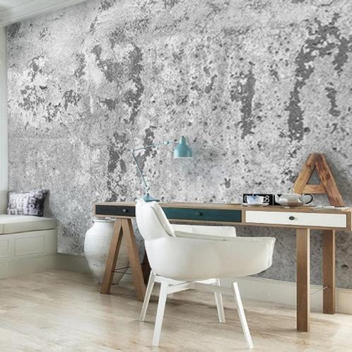 Industrieel fotobehang Beton AANBIEDING 368x254cm vlies, Huis en Inrichting, Stoffering | Behang, minder dan 10 m², Verzenden