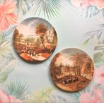 Antiek Nostalgische WANDBORDJES | Ø 19 cm |, Antiek en Kunst, Antiek | Wandborden en Tegels, Ophalen of Verzenden