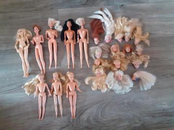 Barbie opknappers en losse hoofdjes beschikbaar voor biedingen