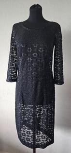 zwarte kanten jurk van moq maat 38 (2525), Kleding | Dames, Jurken, Verzenden, Maat 38/40 (M), Zwart, Knielengte