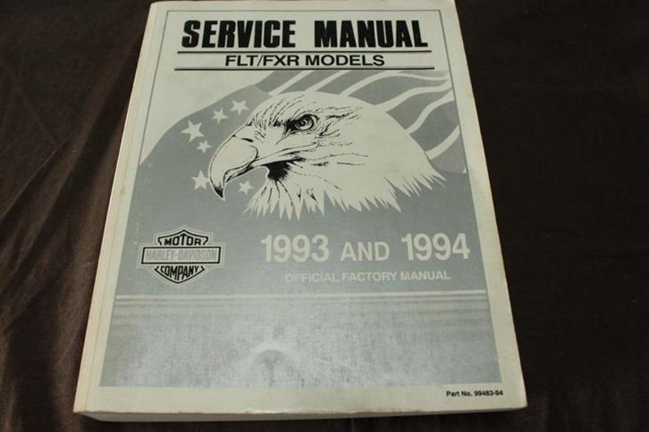 Harley Davidson 1993 en 1994 FLT FXR models service manual, Motoren, Handleidingen en Instructieboekjes, Overige merken, Ophalen of Verzenden