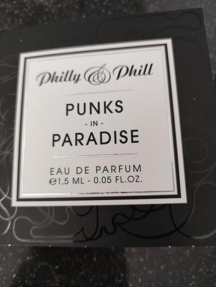 PUNKS IN PARADISE PHILLY AND PHILL sample proefje parfum edp, Sieraden, Tassen en Uiterlijk, Uiterlijk | Parfum, Nieuw, Ophalen of Verzenden