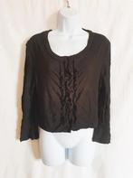 Leuk zwart shirt, roesjes. mt 44. Merk No Frills, Kleding | Dames, ., Zwart, Maat 42/44 (L), Ophalen of Verzenden