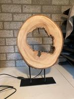 Lamp houten schijf standaard, Minder dan 50 cm, Metaal, Ophalen of Verzenden, Zo goed als nieuw