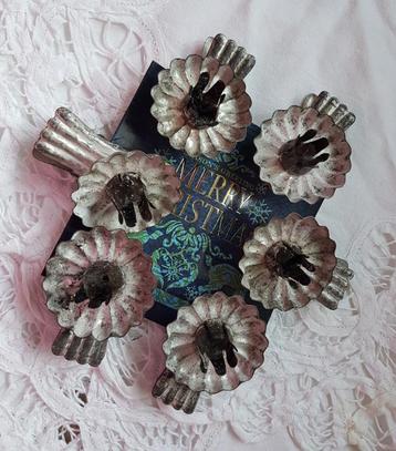 Set van 6 oude kerstboom knijpertjes beschikbaar voor biedingen