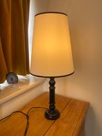 Tafellamp, schemerlamp met stoffen kap & houten voet, Gebruikt, Hout, 50 tot 75 cm, Ophalen