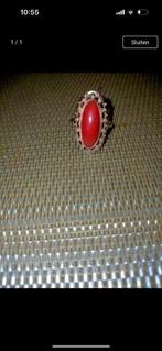 Mooie gouden ring met koraal, Sieraden, Tassen en Uiterlijk, Ringen, Ophalen of Verzenden, Zo goed als nieuw, Dame, Goud