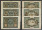 Kreichsbanknote 3 Biljetten 100 Mark 1920 Noodgeld c-165 jdu, Postzegels en Munten, Bankbiljetten | Europa | Niet-Eurobiljetten