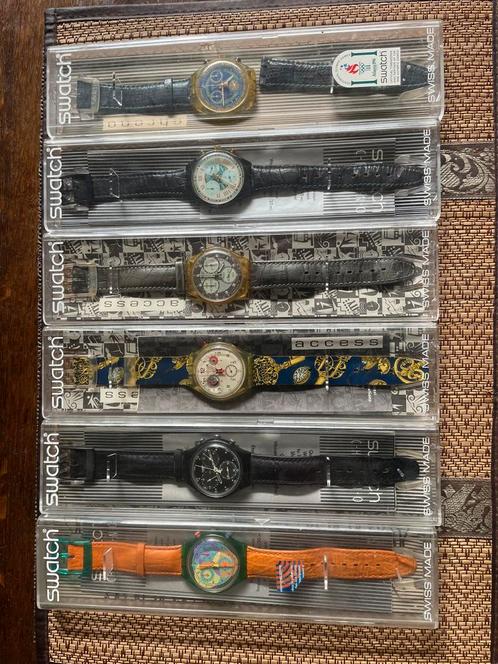 6 swatch chrono horloges orginele box, Sieraden, Tassen en Uiterlijk, Horloges | Dames, Polshorloge, Swatch, Ophalen of Verzenden