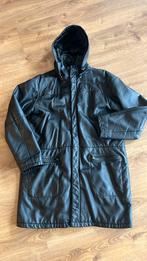 Zwarte vintage leren heren jas lang Gruppo Privato maat 52XL, Ophalen, Zo goed als nieuw, Maat 52/54 (L), Zwart