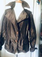 ANNA VAN TOOR donkerbruin jasje maat M met leren knopen, Maat 38/40 (M), Ophalen of Verzenden, Zo goed als nieuw, Jasje